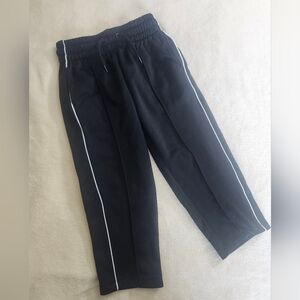 GAP Kids Black Track Pants with White Side Piping Trim